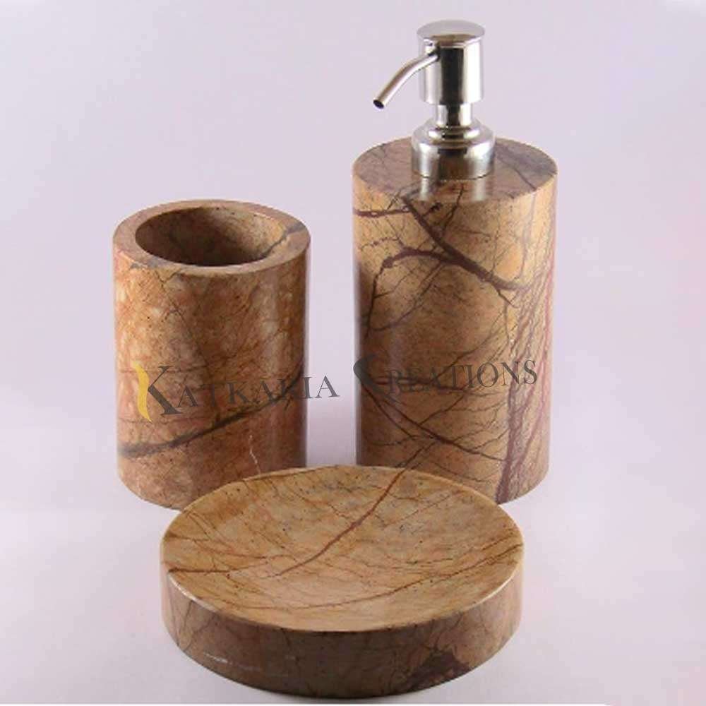 Natural Stone Bathroom Set Of 3 PC