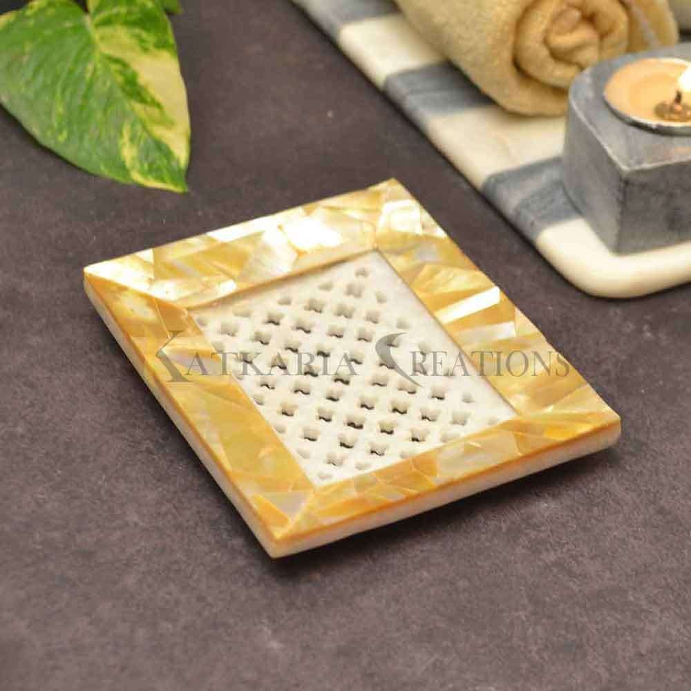 Katkaria Creations Marble Soap Dish || Natural Marble Soap Holder || Bathroom Accessories