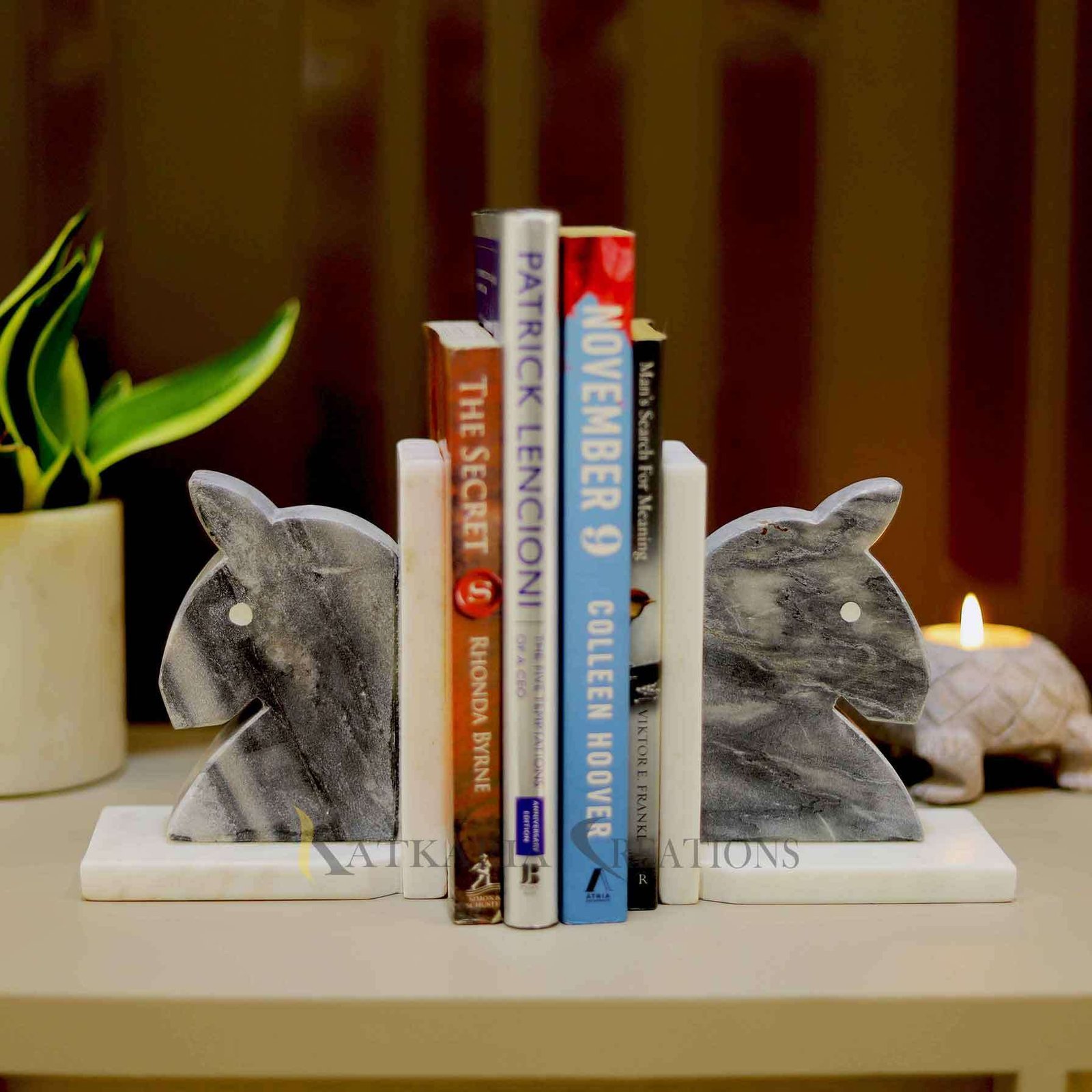 Unicorn Marble & Kayampura Bookends Set Of 2