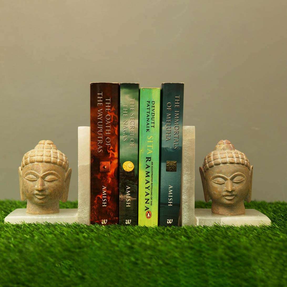 Ruhe Marble Bookends - Set of 2 | Book Organizers | Book Shelves | Home Decor | Office Decor | Library Decor