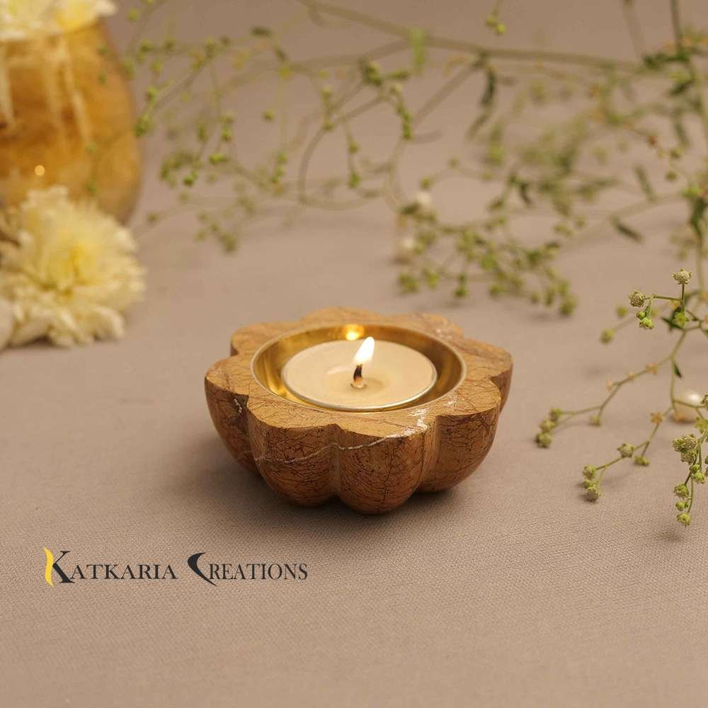 Banswara stone Diya for Pooja Temple & Festival Decor