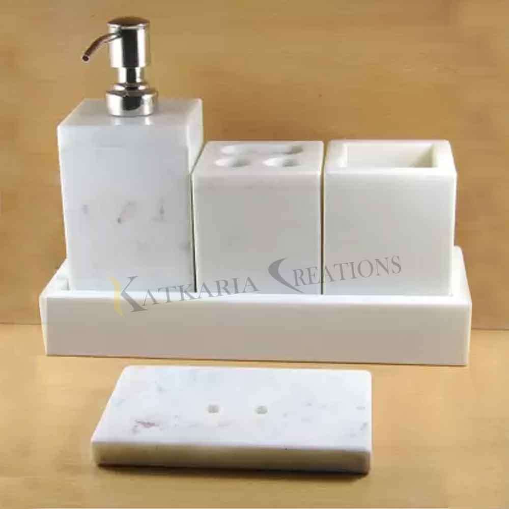 Marble Bathroom Set Of 5