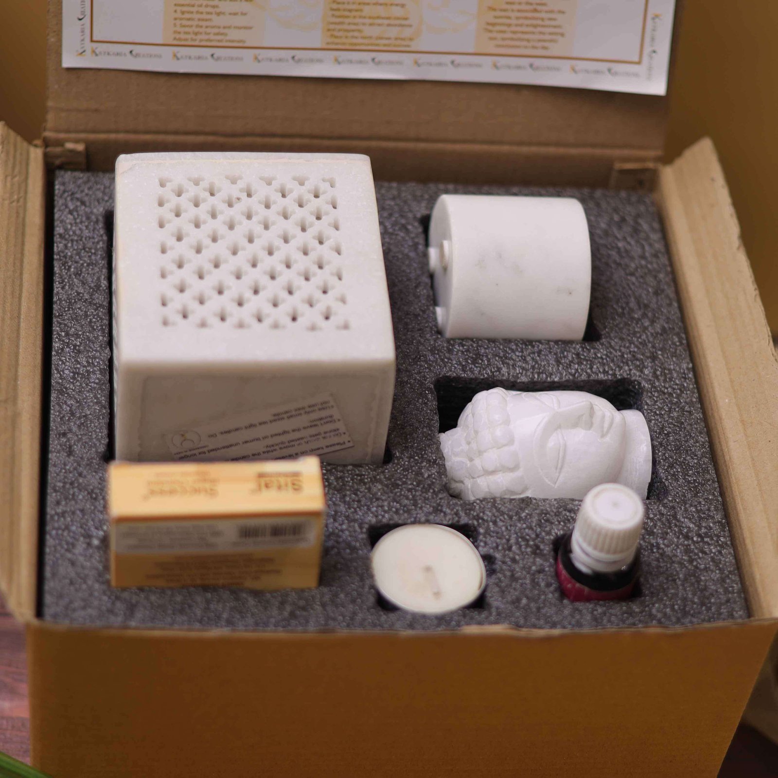 Marble Ivory Zen Living Bundle | Meditation Box for Gifting & Home Decor