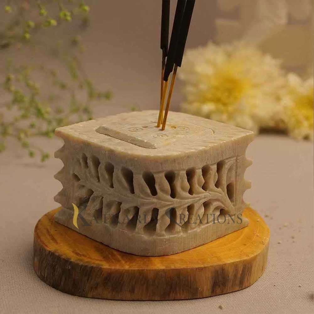 Soapstone Bail Incense Stick Holder For Home & Office Decor