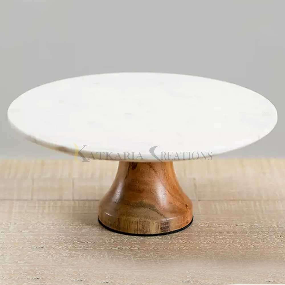 White Marble Cake Stand 