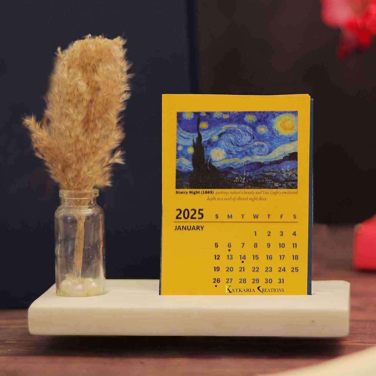 Van Gogh Painting Theme Desk Calendar For Home & Office Decor 