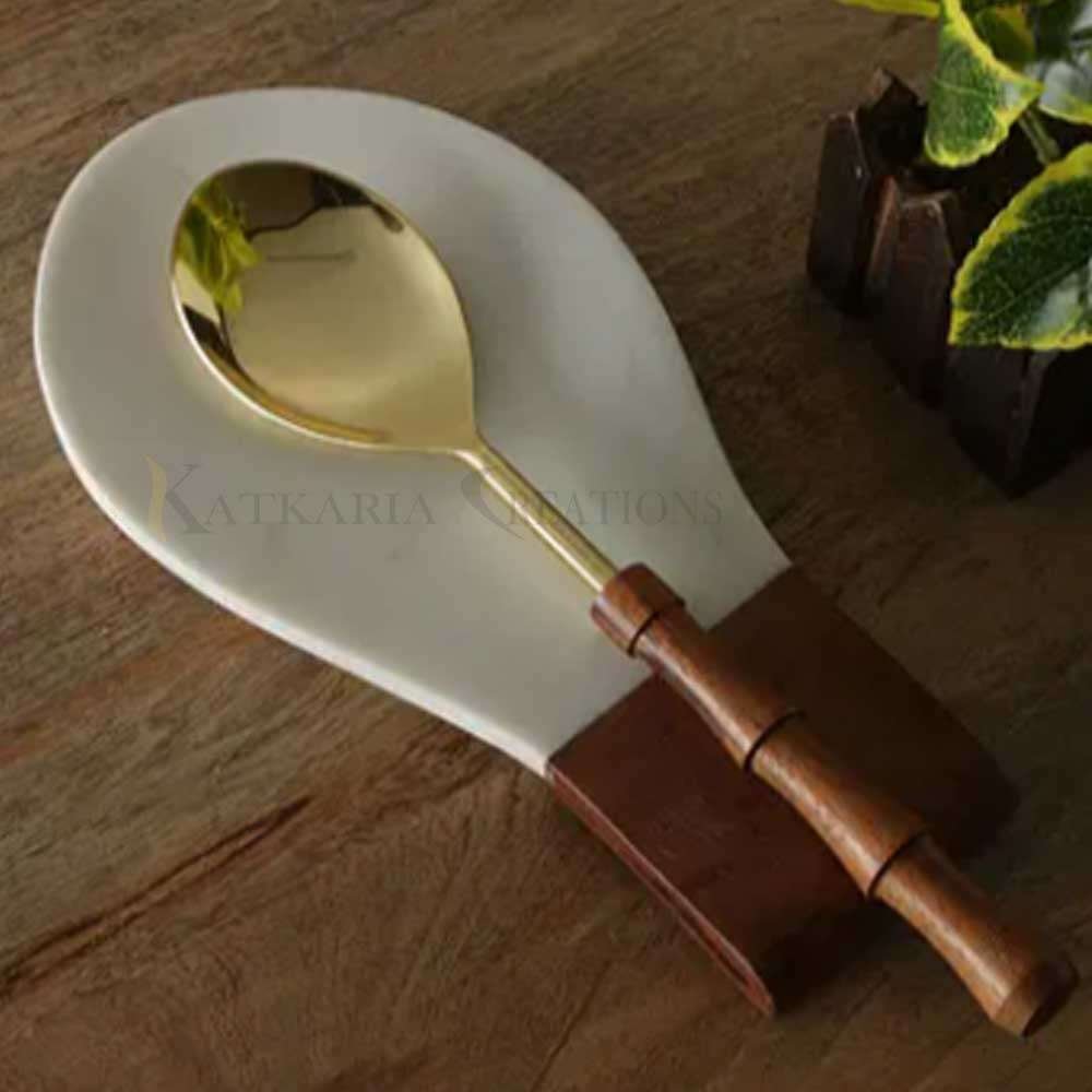 Spoon Marble & Wooden Cheese Board
