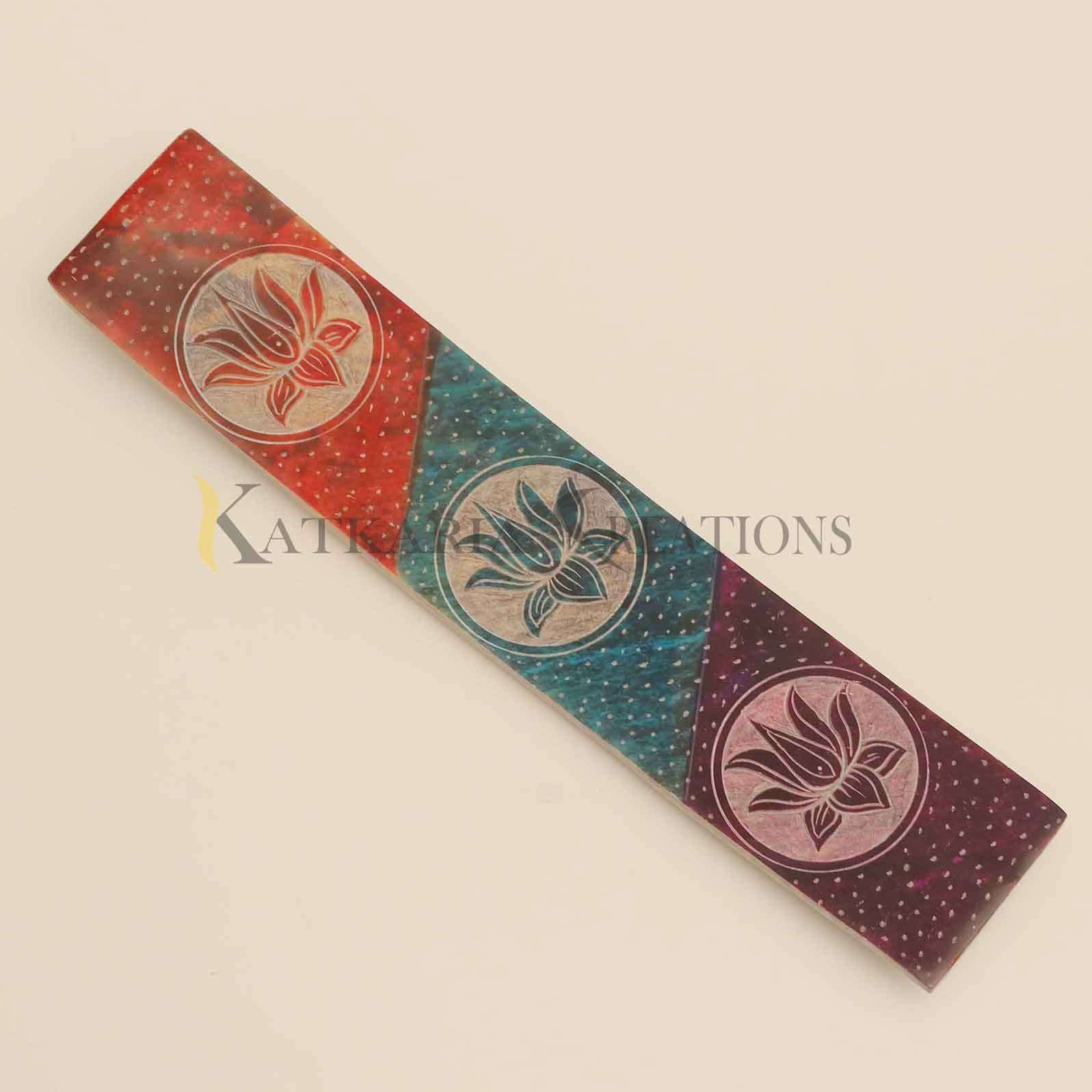 Soapstone Lotus design Incense Holder 