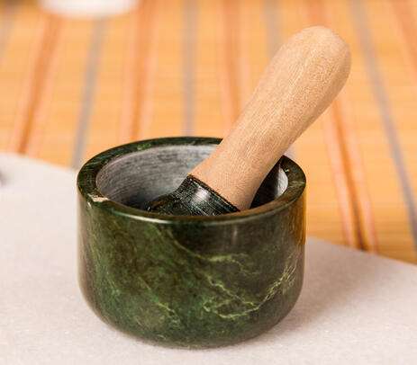 Hand Carved Marble Mortar And Pestle