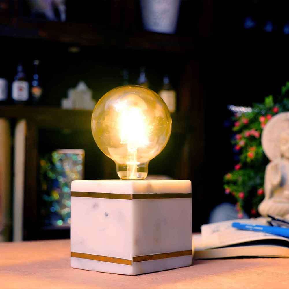 Handmade Marble Table Lamp || Lamps for Living Room/Reading/Home Decor || Luxury Decorative Pieces