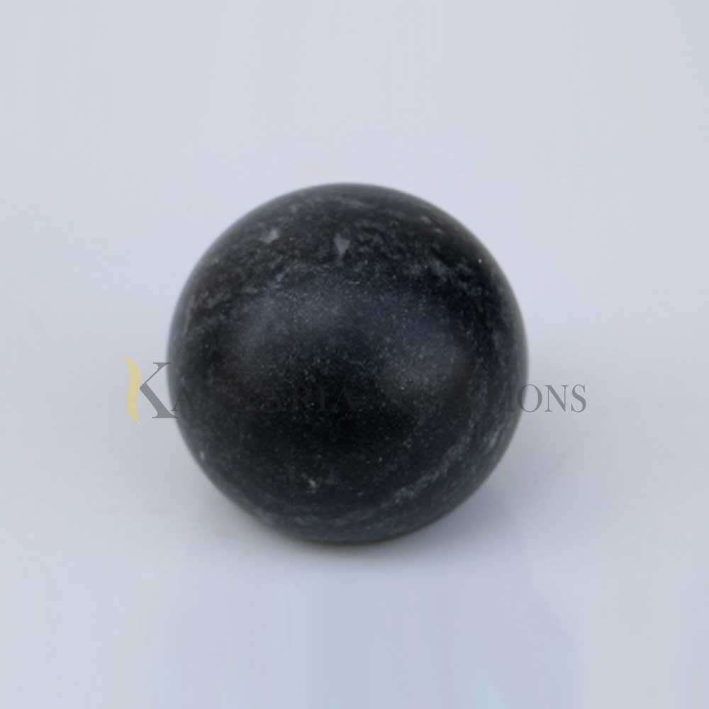 Black Paleva Stone Round Paper Weight