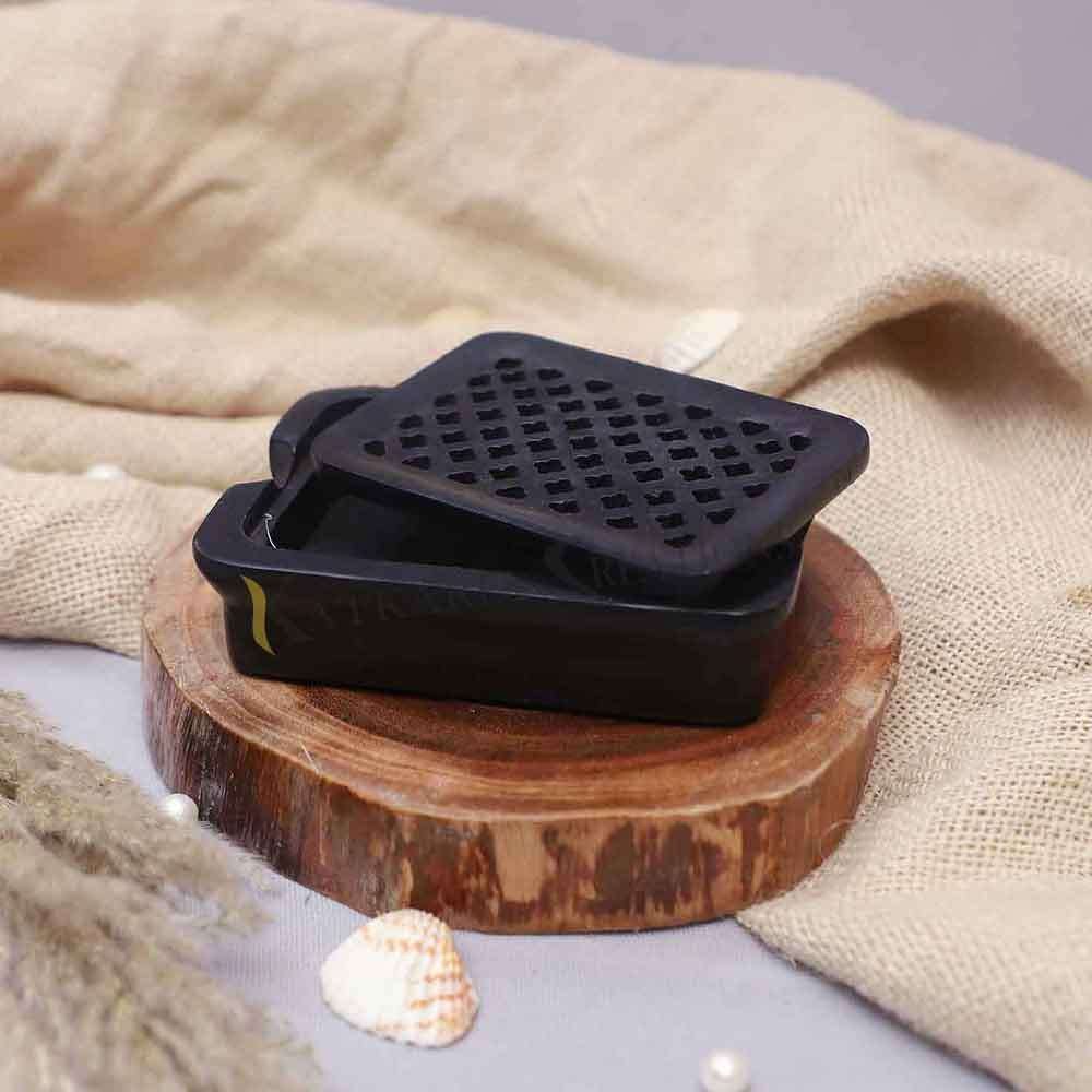 Black Marble Soap Dish 