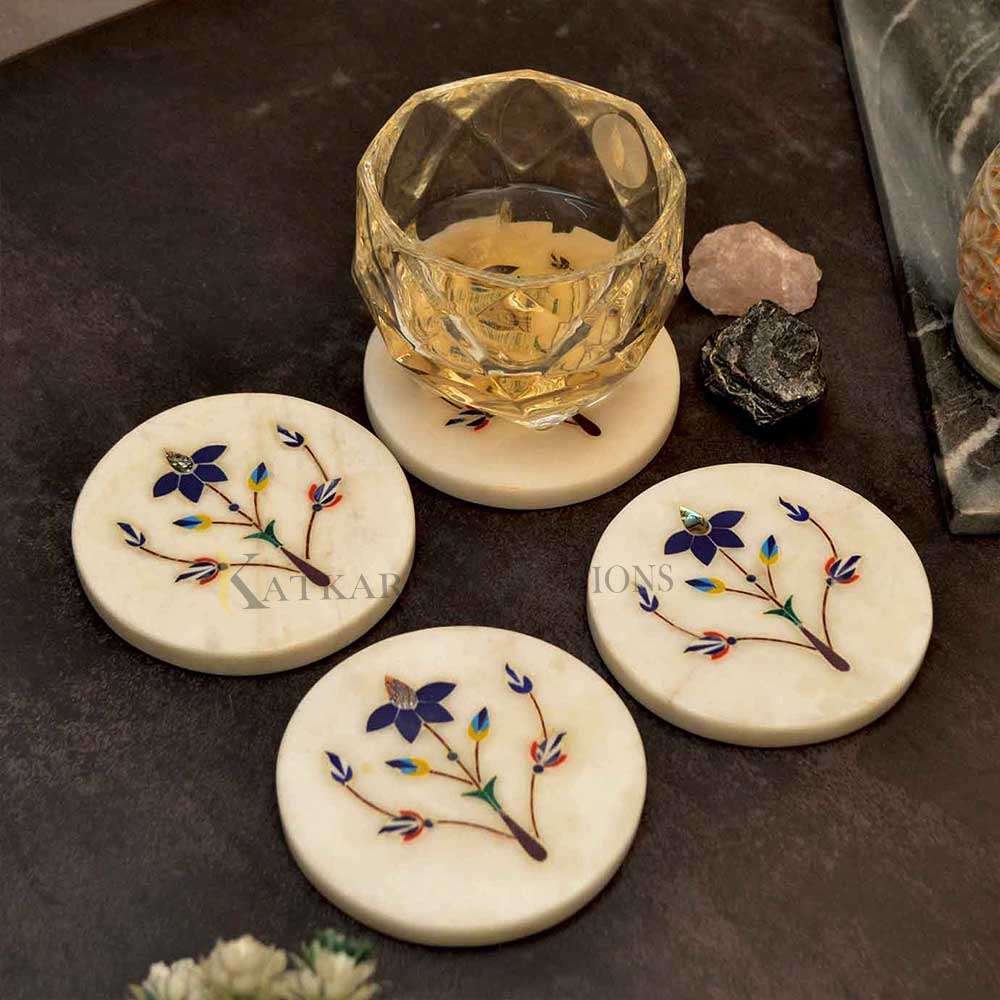 Marble Inlay Coasters  Set 